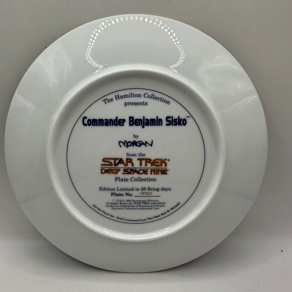 Star Trek Deep Space Nine Commander Benjamin Sisko Plate By Hamilton Collection - Picture 2 of 4